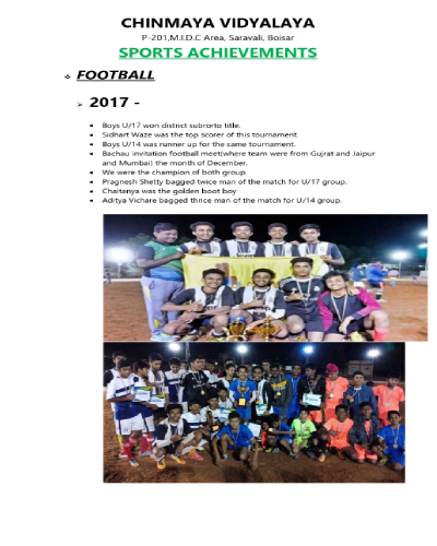 Achievement in Sports